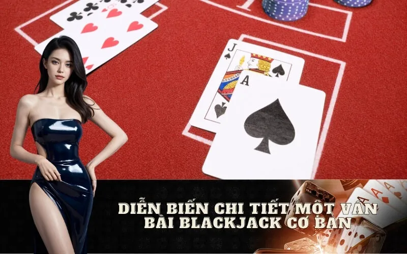 Diễn biến chi tiết một ván bài Blackjack cơ bản